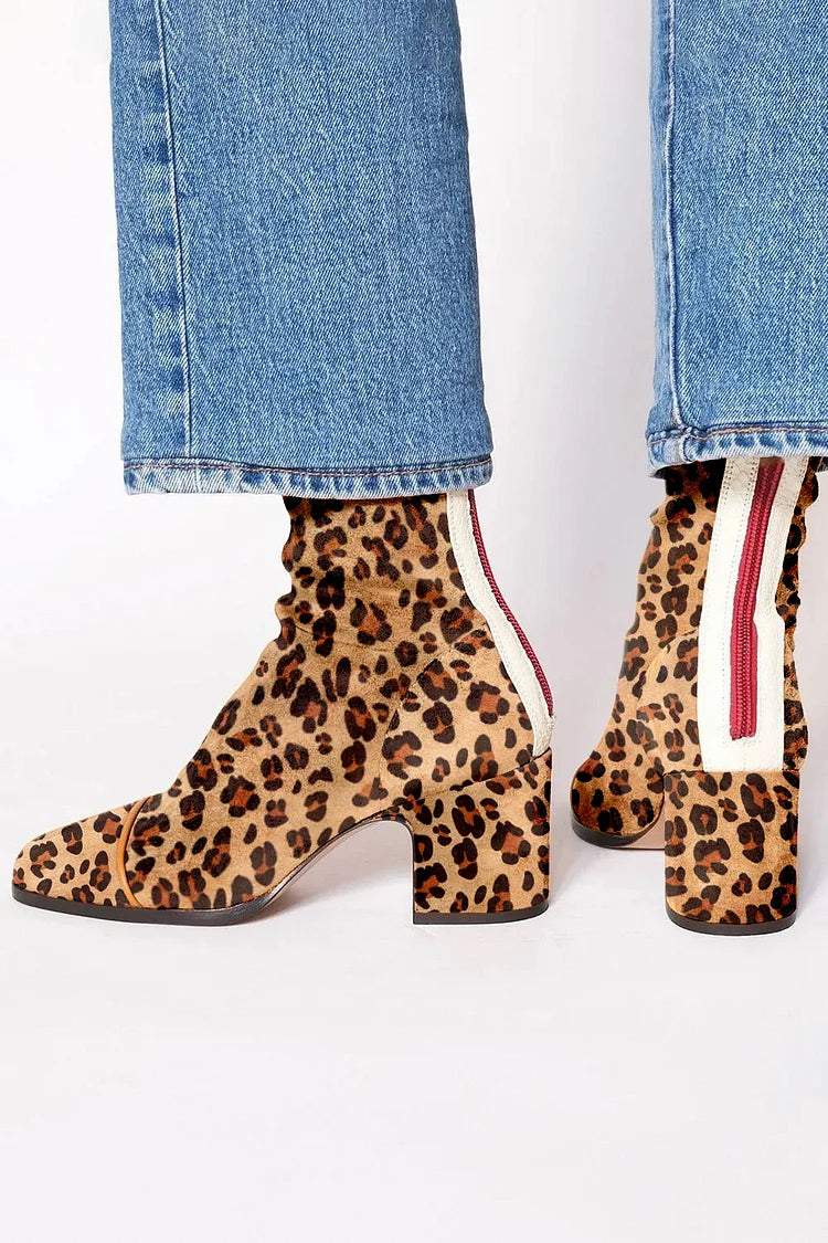 Amanda™ | Elegant Leopard Ankle Boots