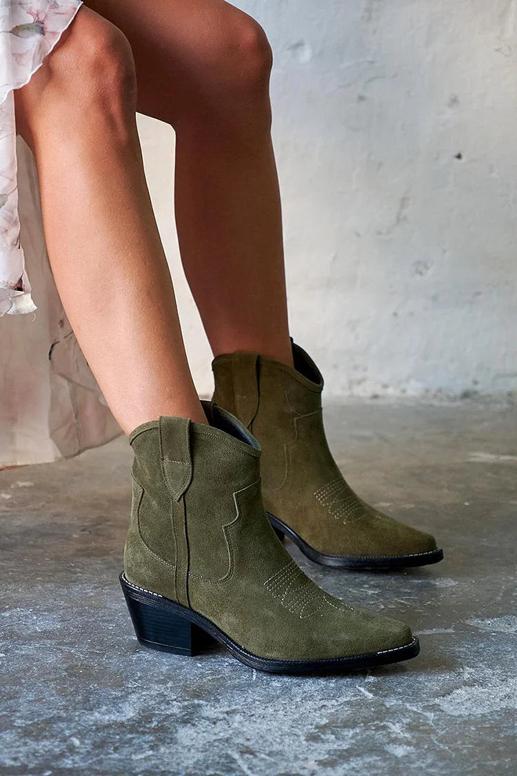 Éla™ | Short Suede Ankle Boots