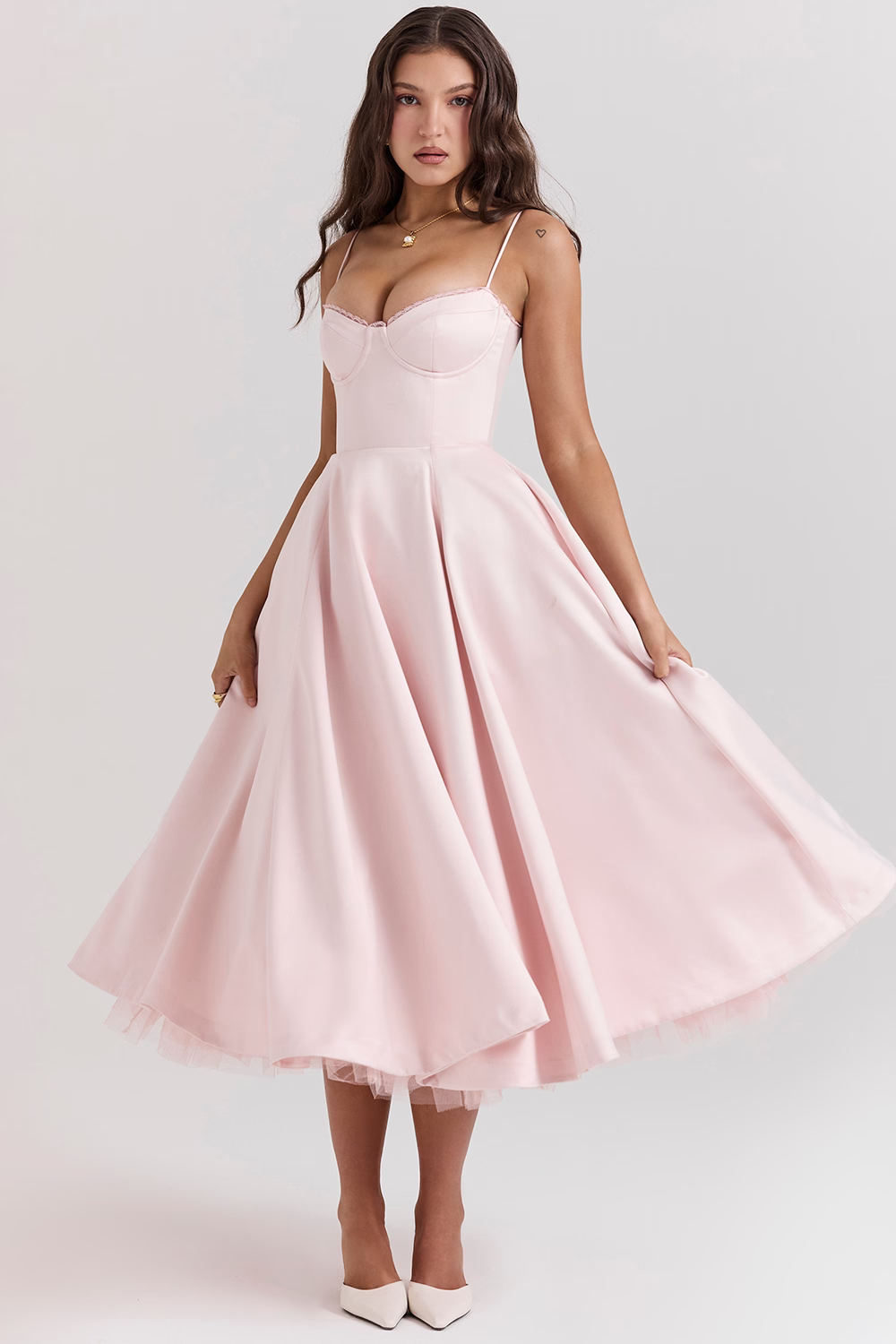 Alina™ | Corset Midi Dress