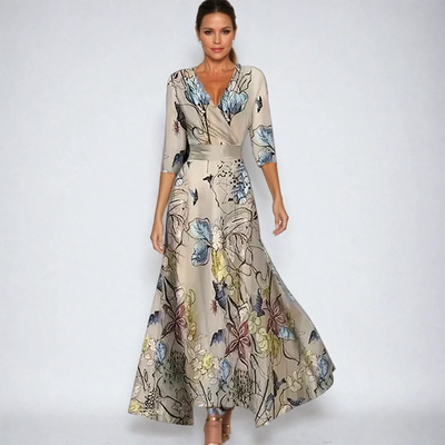 Ema | Flared Floral Robe