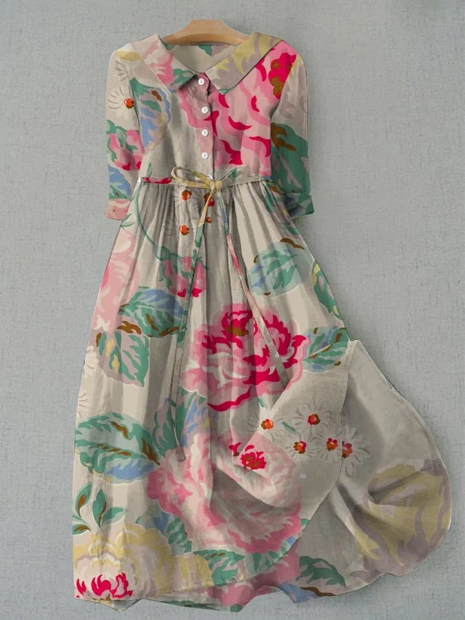Givie - Floral Dress Short Sleeves