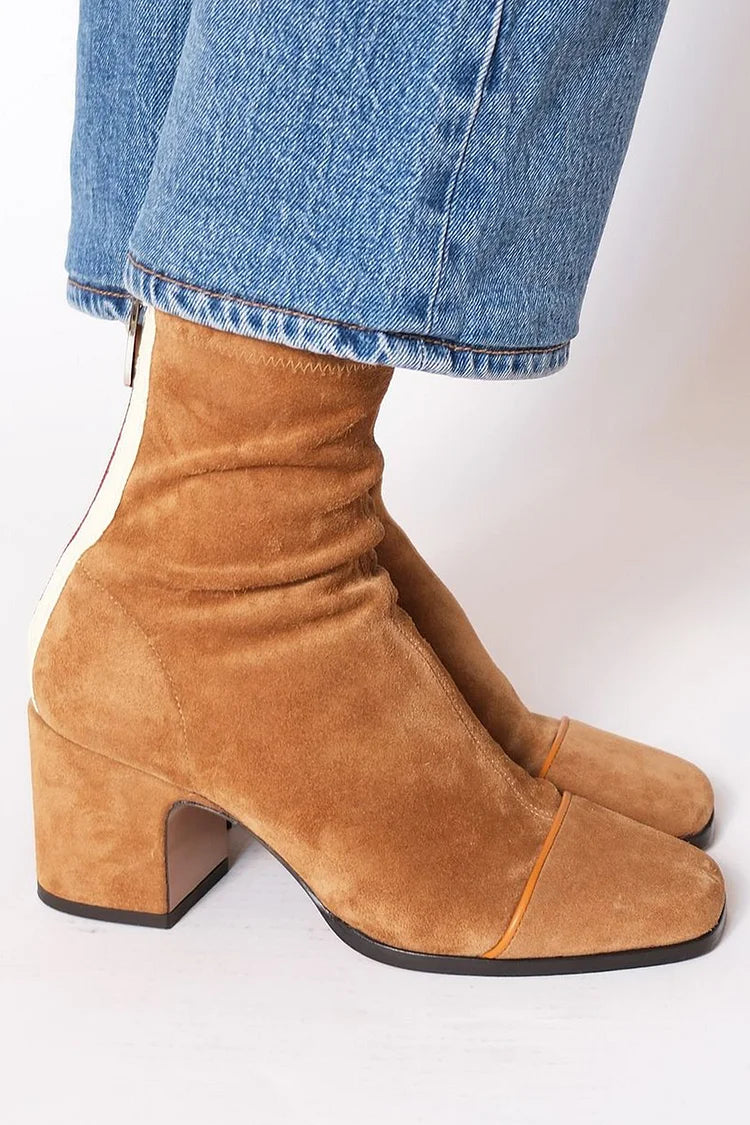 Vienne™ | Modern Contrast Ankle Boots