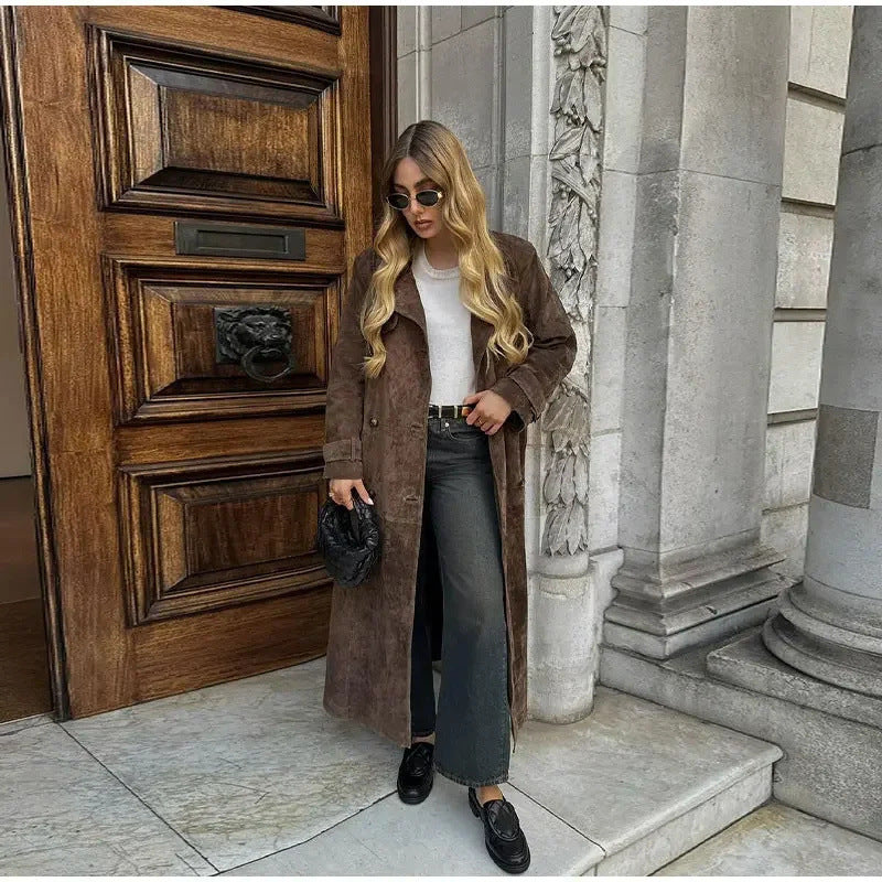 Azura™ | Suede Trench Coat