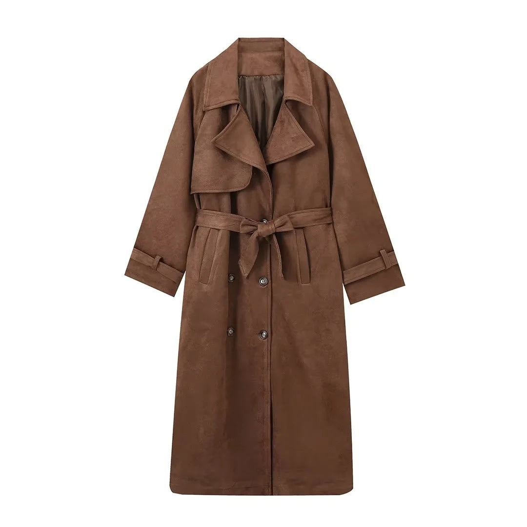 Azura™ | Suede Trench Coat