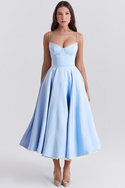 Alina™ | Corset Midi Dress