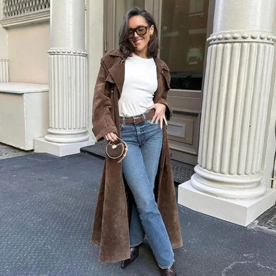 Azura™ | Suede Trench Coat
