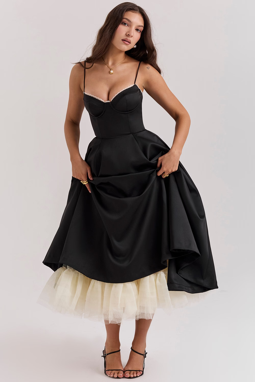 Alina™ | Corset Midi Dress