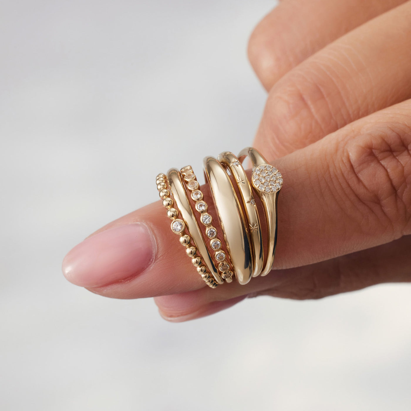 Thin dome ring
