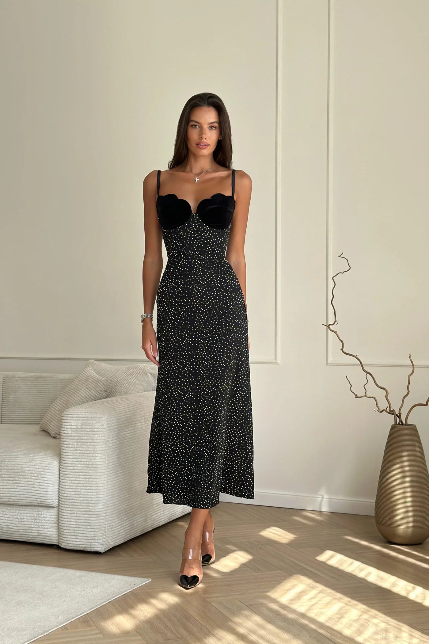 Selina™ | Polka Dot Midi Dress