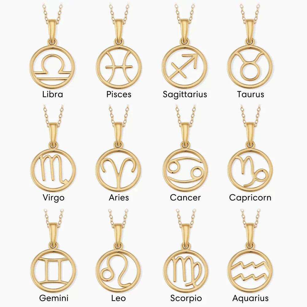 Necklace with zodiac sign