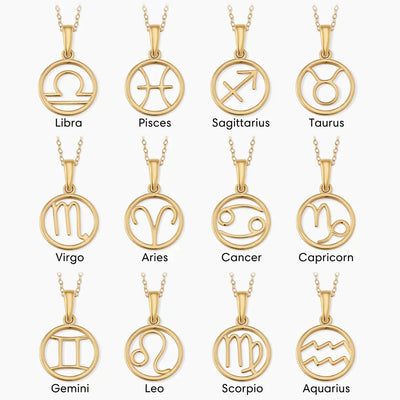 Necklace with zodiac sign