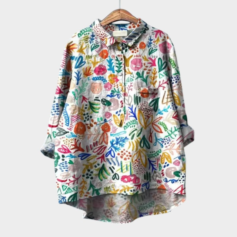 Savannah | Oversized Floral Blouse with Daily Comfort and Radiant Style for Every Occasion