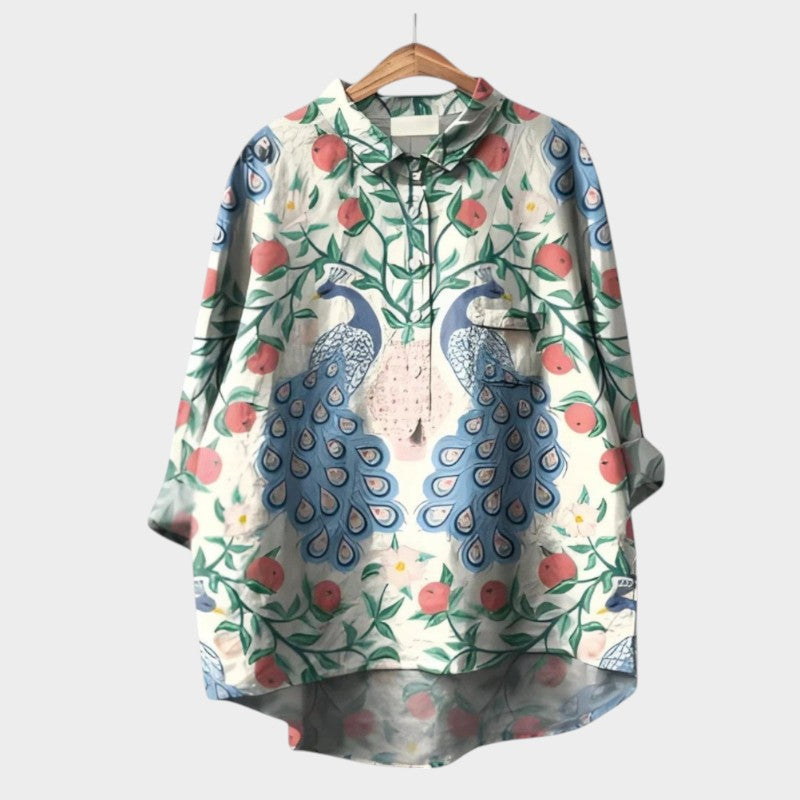Evelyn | Oversized Floral Blouse with Absolute Comfort for Sunny Days