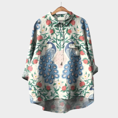 Evelyn | Oversized Floral Blouse with Absolute Comfort for Sunny Days