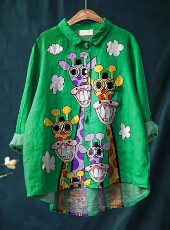 Jena | Elegant Shirt with Animal-Inspired Pattern