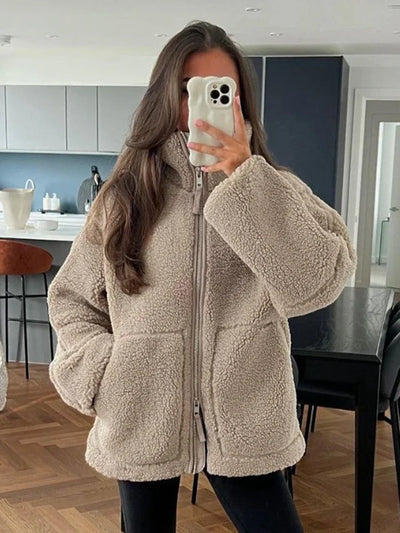 Calista™ | Collar Zip-up Coat