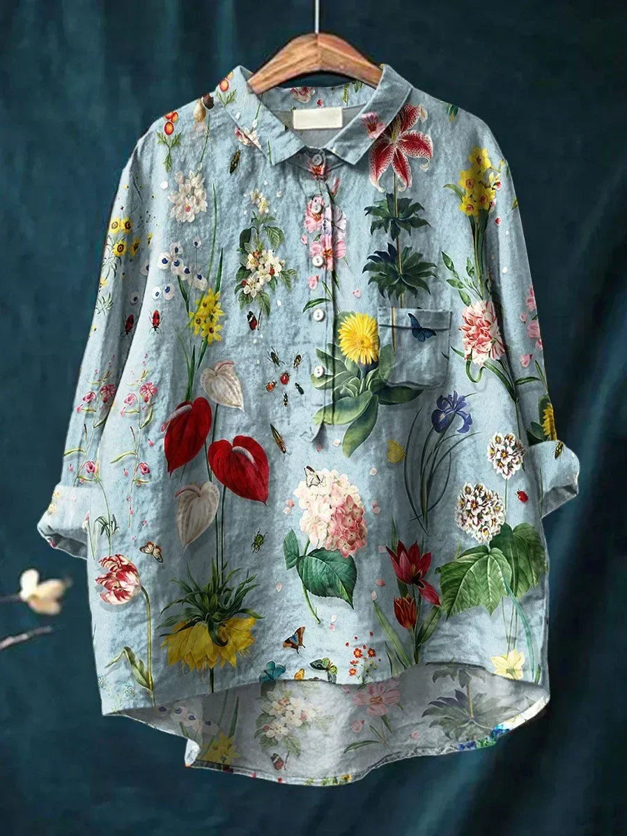 Eya | Elegant Shirt with Floral Pattern