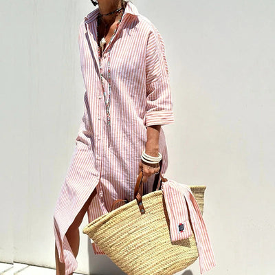 Armelle | Elegant Striped Summer Dress (Almost Sold Out)
