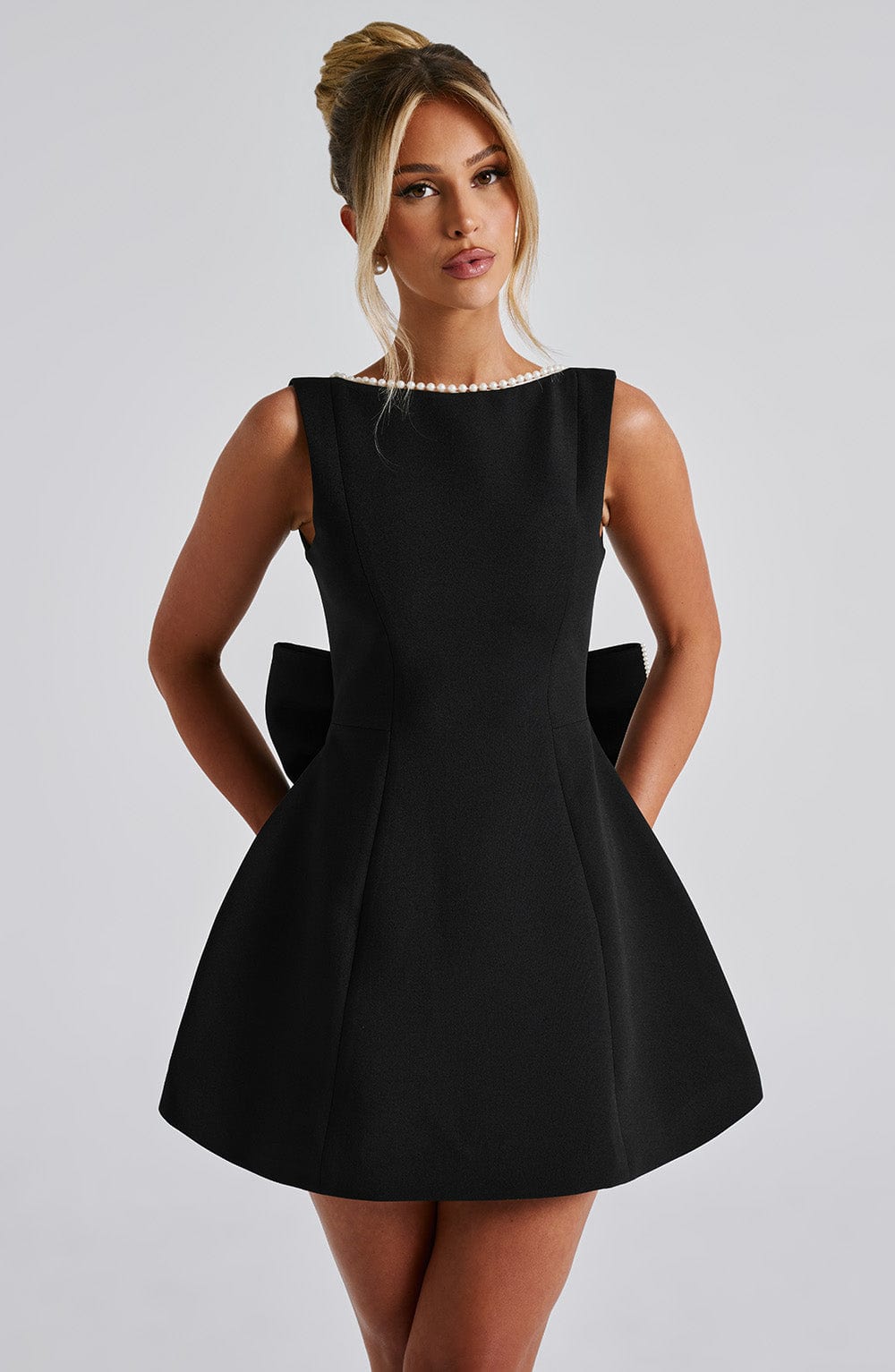Azalea™ | Pearl Bow Mini Dress