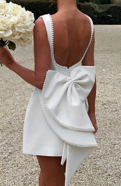 Azalea™ | Pearl Bow Mini Dress