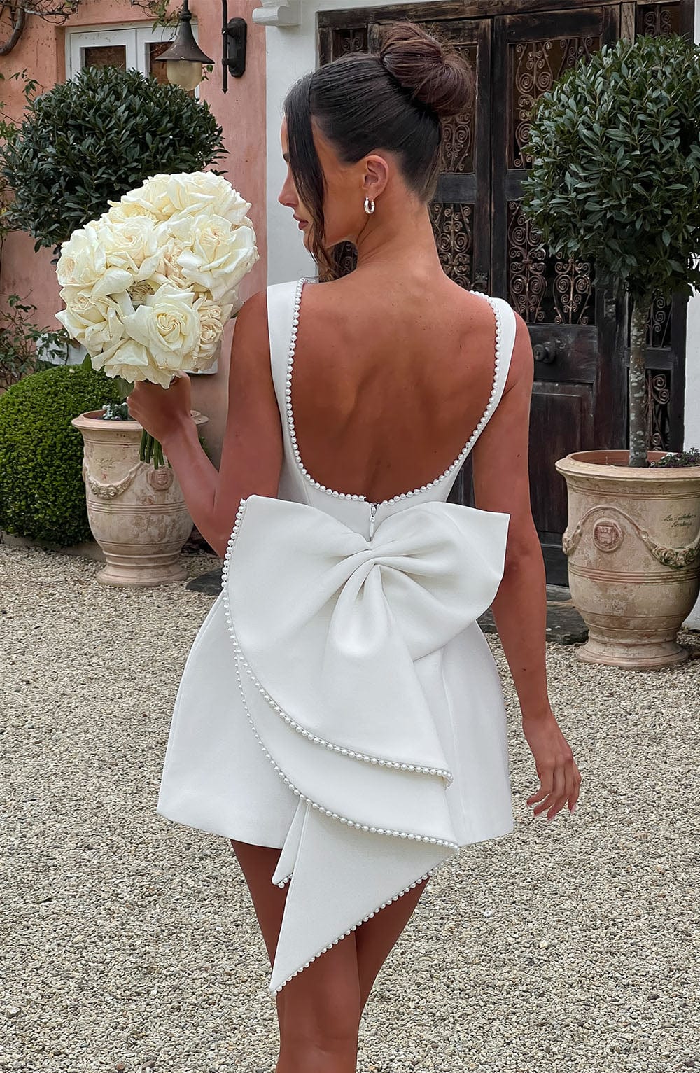 Azalea™ | Pearl Bow Mini Dress