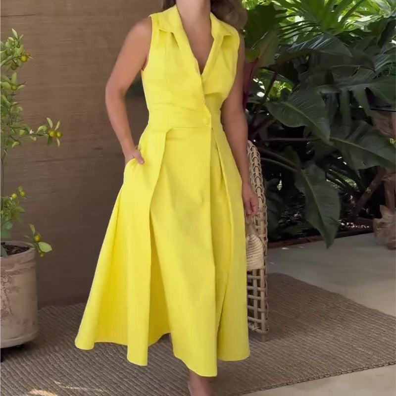 Amaia | V-Neck Midi Dress