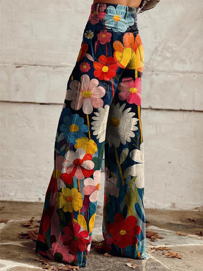 Jea | Modern Floral Elegant Pants