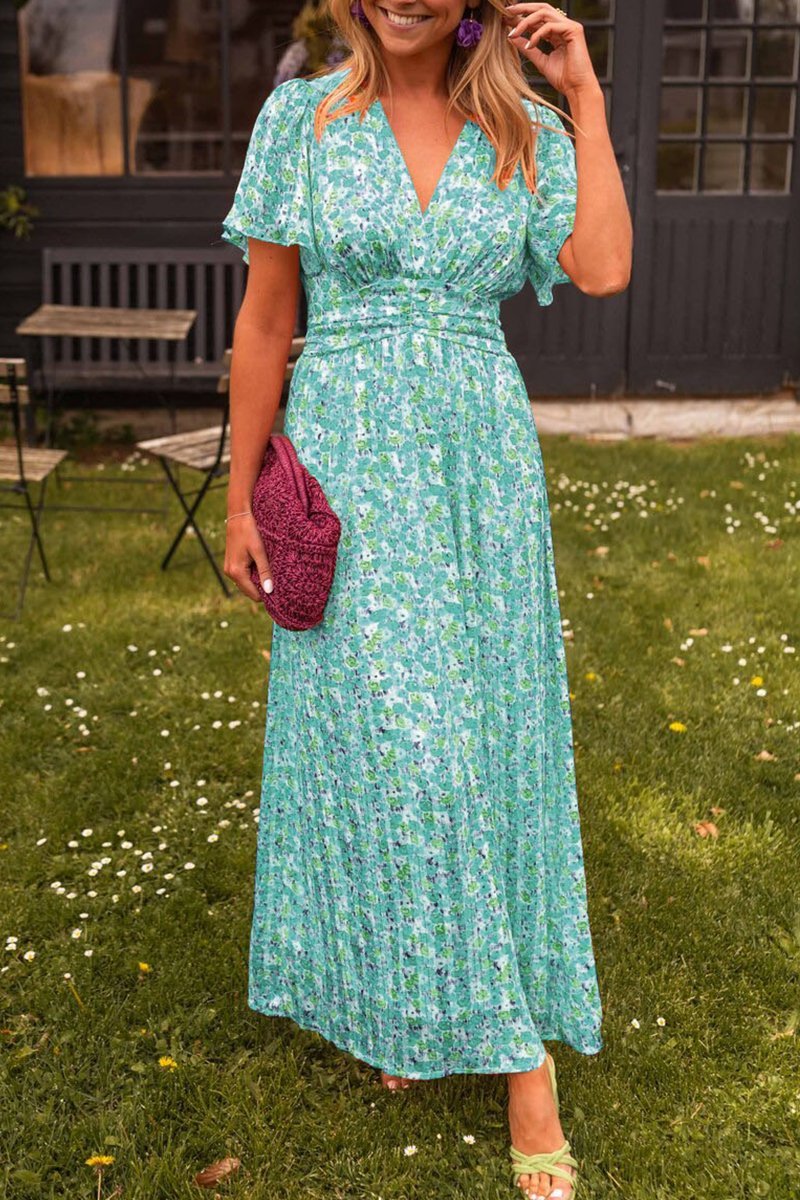 Paula - Long Floral Print Dress