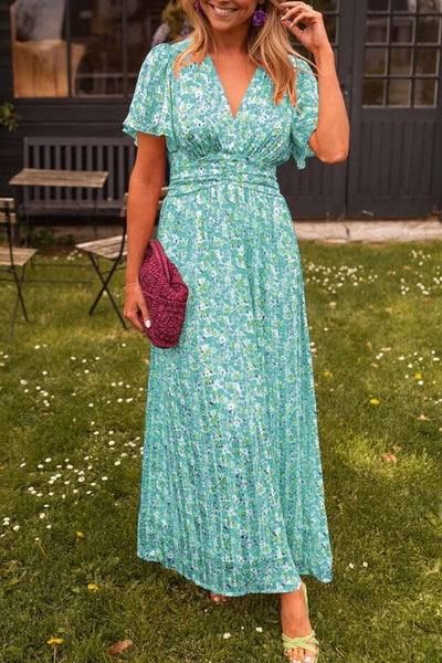 Paula - Long Floral Print Dress