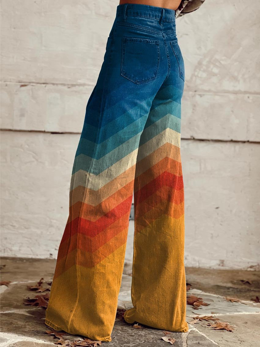 Aria | Elegant Pants Zigzag Print