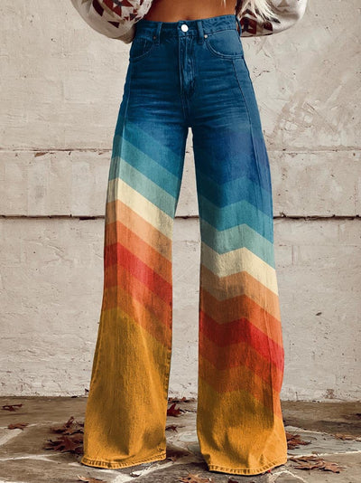 Aria | Elegant Pants Zigzag Print