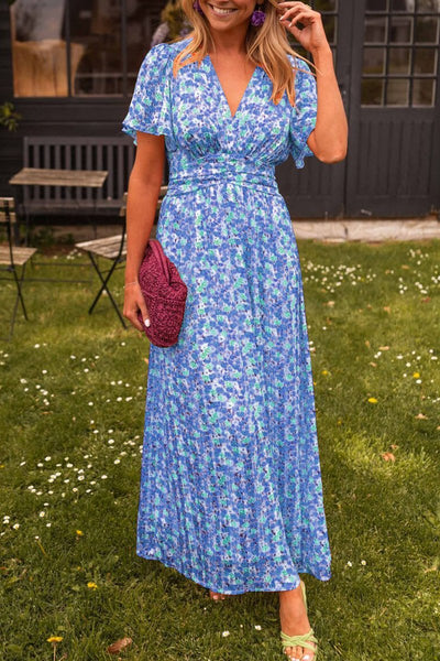 Paula - Long Floral Print Dress