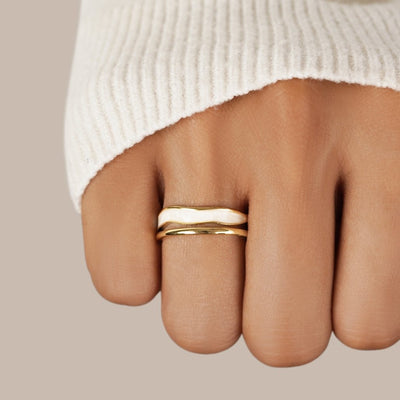 Golden Layered Sahara Ring
