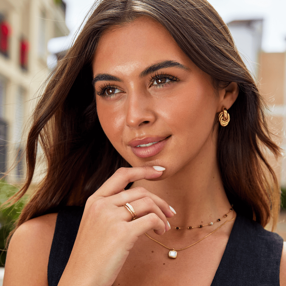 Golden Layered Sahara Ring