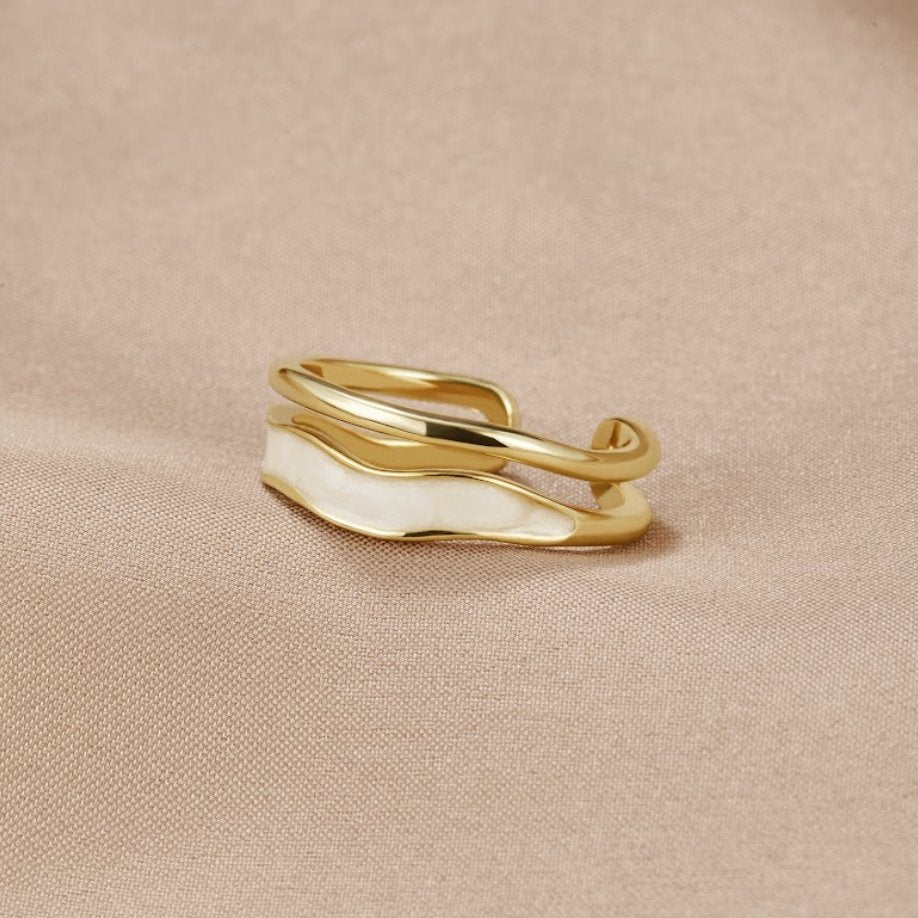 Golden Layered Sahara Ring
