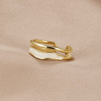 Golden Layered Sahara Ring