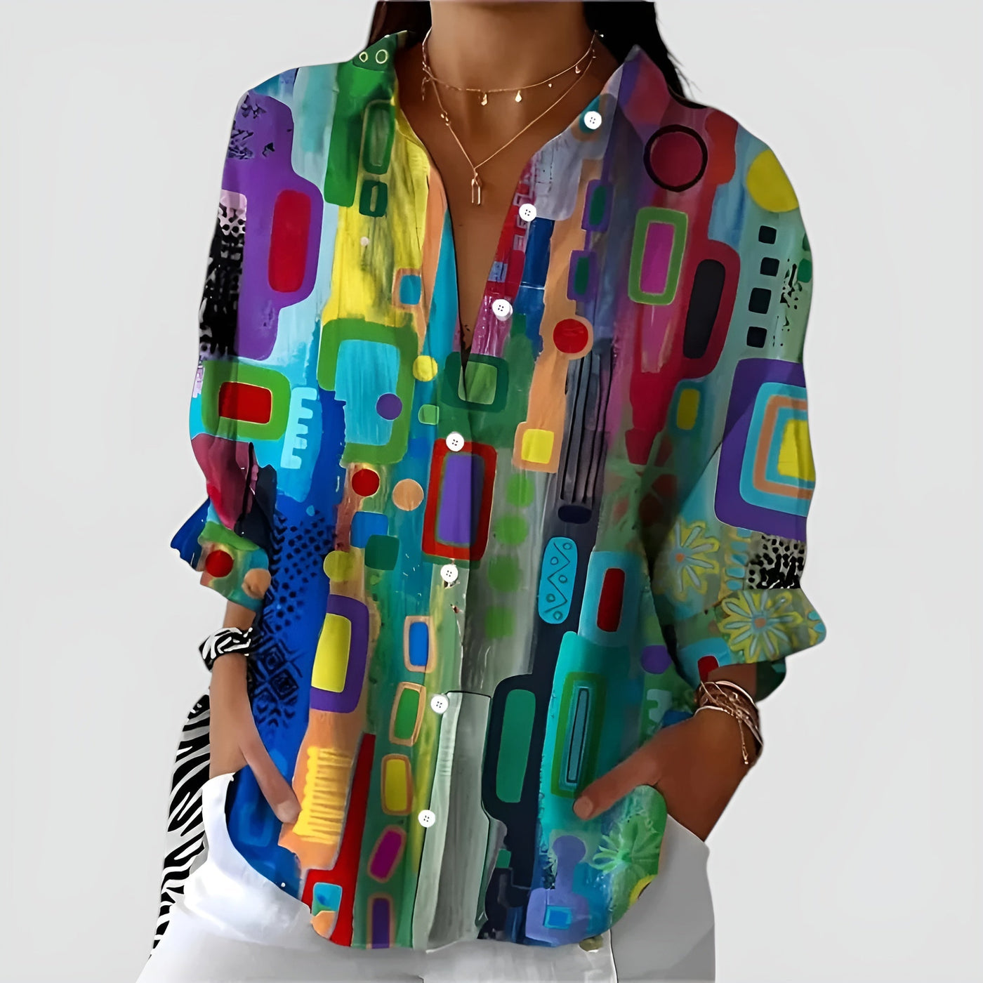 Edna™ Artistic Bloom Blouse