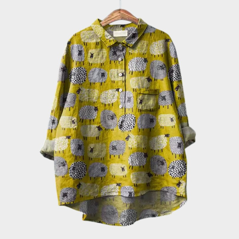 Evelyn | Oversized Floral Blouse with Absolute Comfort for Sunny Days